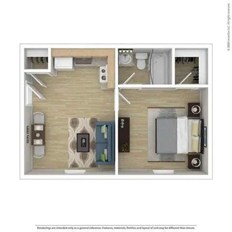 a 1 bedroom floor plan  villas at