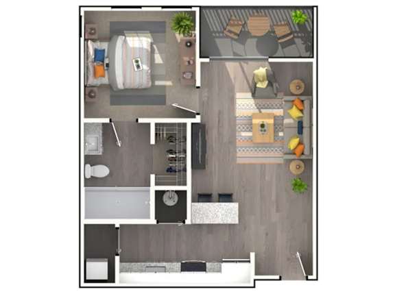 A1 Floorplan | 639 Sq. Ft. at Triton Glen, Glen Allen, 23060