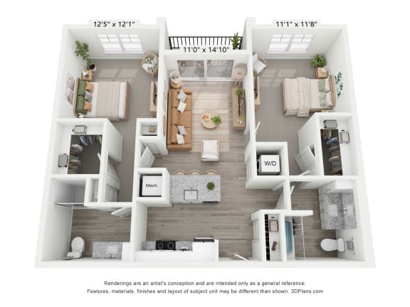 Intrigue Floor Plan at Allure at Edinburgh, Virginia, 23322