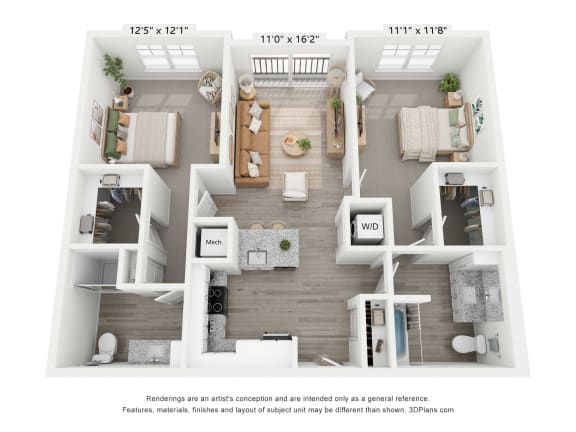 Enchant Floor Plan at Allure at Edinburgh, Chesapeake, VA, 23322