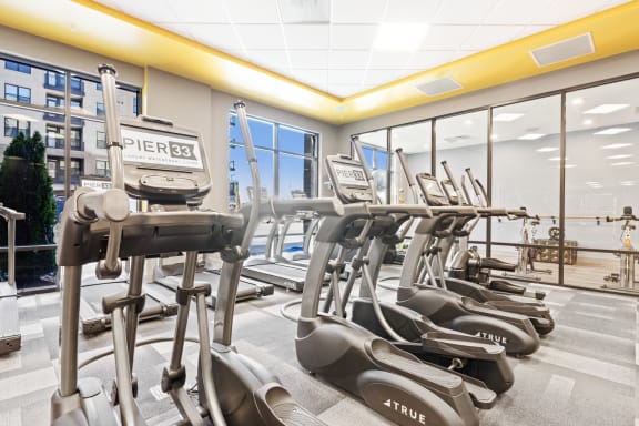 Well-Equipped Fitness Center at Pier 33 Apartments, Wilmington, NC, 28401