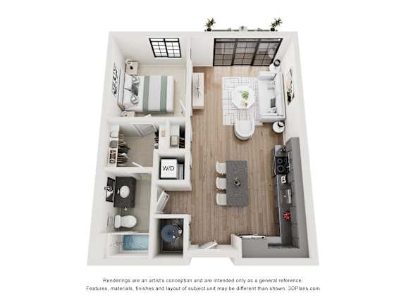 Ghostrider Floor Plan | 716-857 Sq. Ft. at Aviator Lofts, Newport News, VA