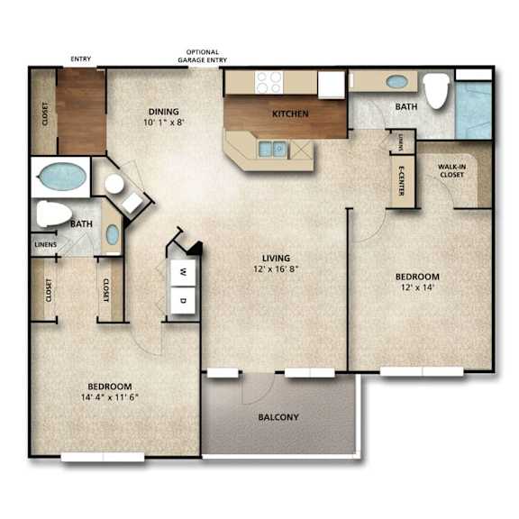 Wellington Floor Plan | 1,210 Sq. Ft. at The Orchard, Dublin