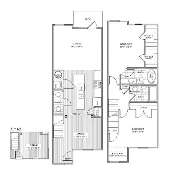 CTH1 Deluxe Floor Plan | 1,213 Sq. Ft. at Arlington Park, Hilliard