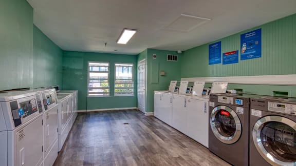 Modern Laundry Room at The Everett Apartments , Roanoke, Virginia