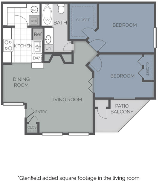 1 & 2 Bedroom Apartments in Briggs Chaney The Crest on Hampton Hollow Floor Plans