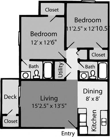 Cape Harbor Apartments in Wilmington NC Floor Plan 10