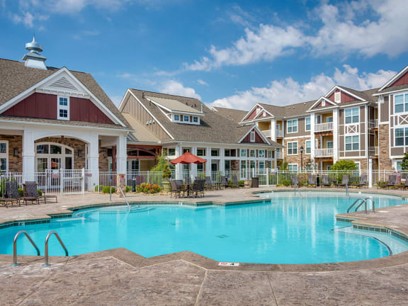 Pool at Pavilion-Village-Luxury Apartments---Charlotte-NC at Pavilion Village, Charlotte