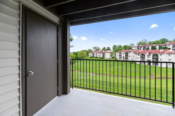 the view from the balcony at the bradley braddock road station apartments