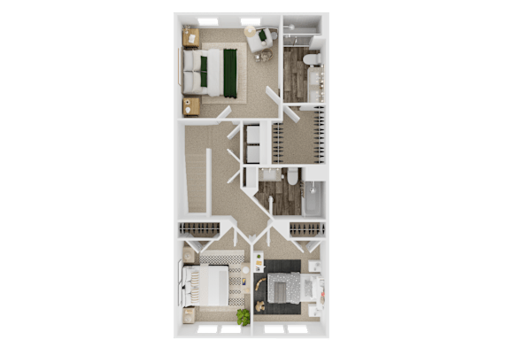 Pine 4 Bedroom Upper Level Floor Plan | 1,930 Sq. Ft. at The Mark, Harrisonburg