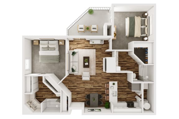Pinecrest Floor Plan | 1,000 Sq. Ft. at The Crest on Hampton Hollow, MD 20904