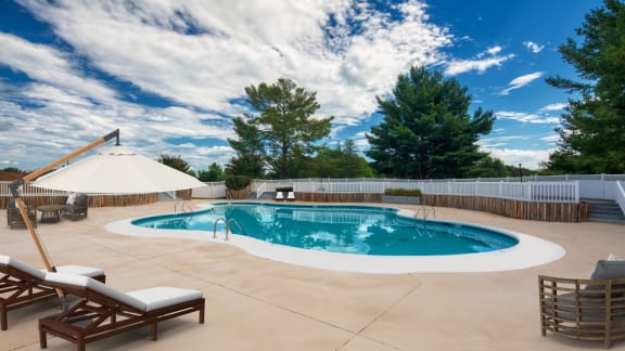 Pool View at The Everett Apartments , Roanoke, Virginia
