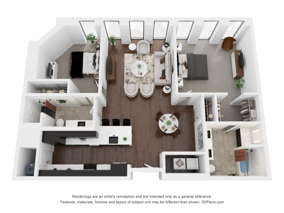 B5.1 Floor Plan | 1,325 Sq. Ft. at Preston Centre, Ohio, 43215