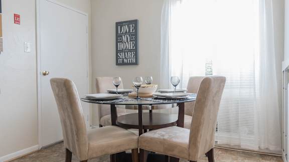 Dining Area at Bayville Apartments, Virginia Beach, Virginia