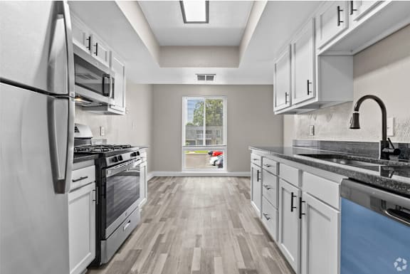 Fully Equipped Kitchen at Bayville Apartments, Virginia Beach, VA