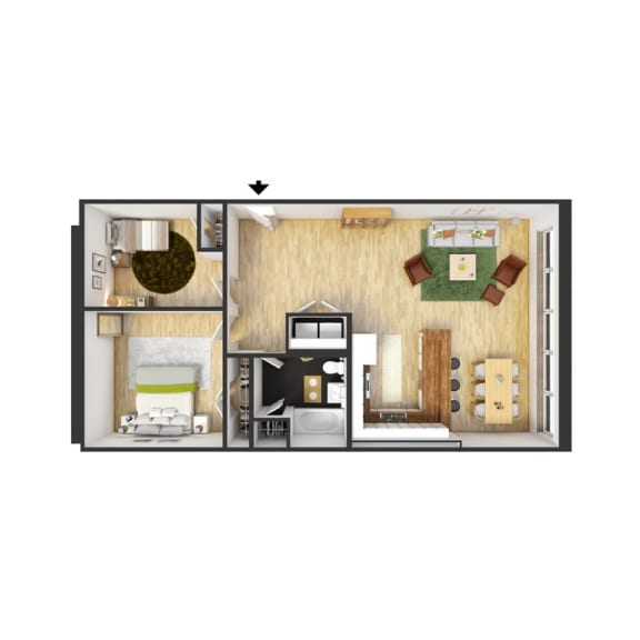 The Manchester Floor Plan at The Hudson, Virginia, 23224