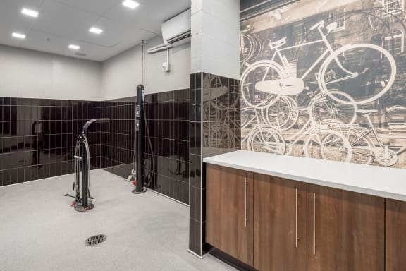 Bicycle park at The Nicholas, Columbus, OH, 43215