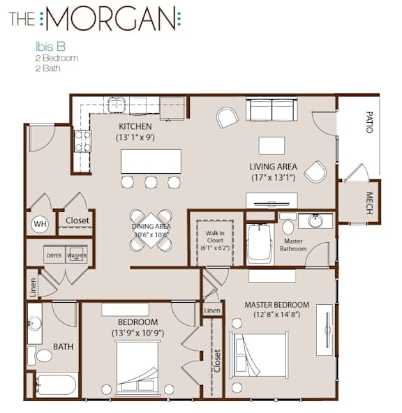 a floor plan of the morgan apartments designed by foshee architecture