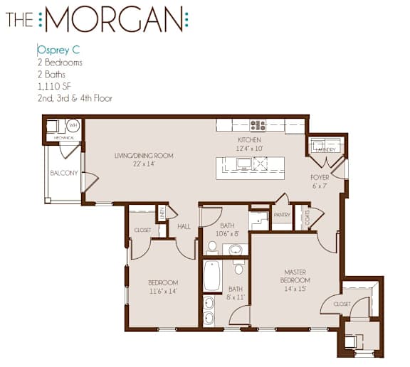 a floor plan of the morgan apartments in cincinnati, oh