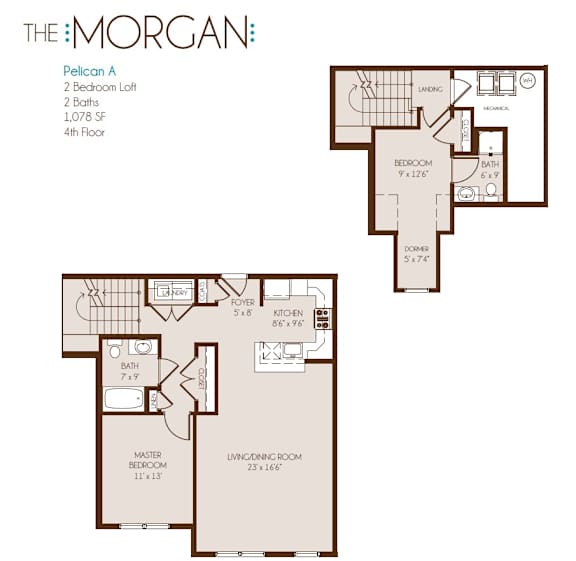 a floor plan of the morgan apartments