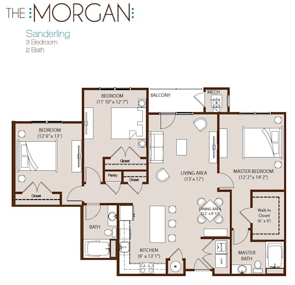 a floor plan of the morgan apartments designed by foshee architecture