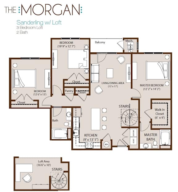 a floor plan of the morgan apartments designed by foshee architecture