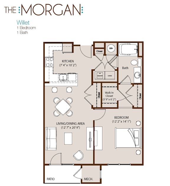 a floor plan of the morgan apartments designed by foshee architecture