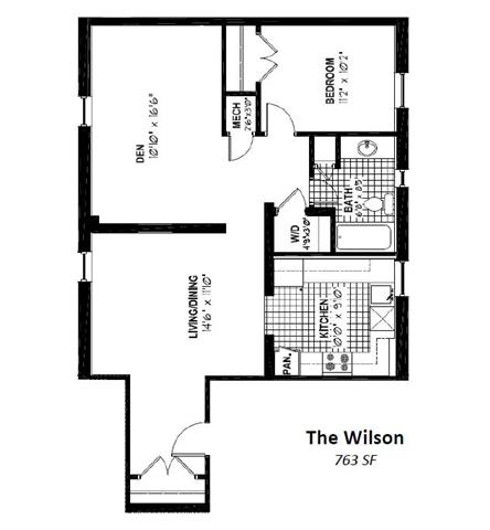 Floor Plan  Woodbury Park Apartments floor plan Wilson