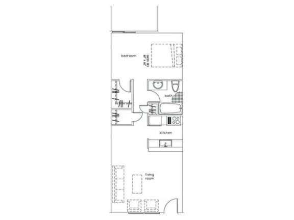 One Bed Floorplan at Peaks at Sandia View, Albuquerque
