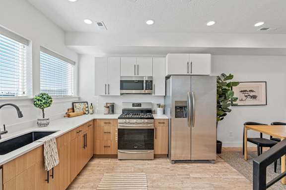 kitchen with sink and stainless steel appliances