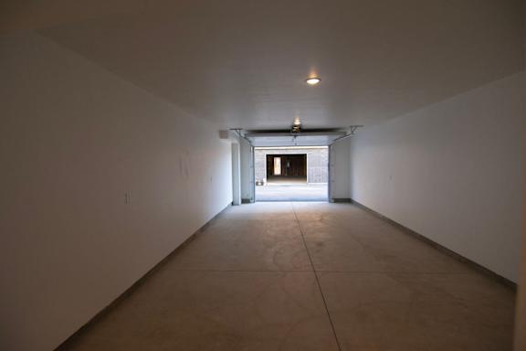 garage with open door
