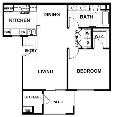 UNIT-A-Harbor Floorplan at Edgewater, California, 94565