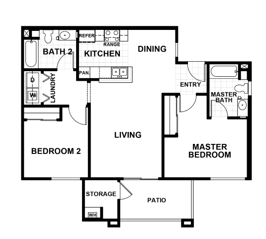 UNIT-B-Marina Floorplan at Edgewater, Pittsburg, CA 94565