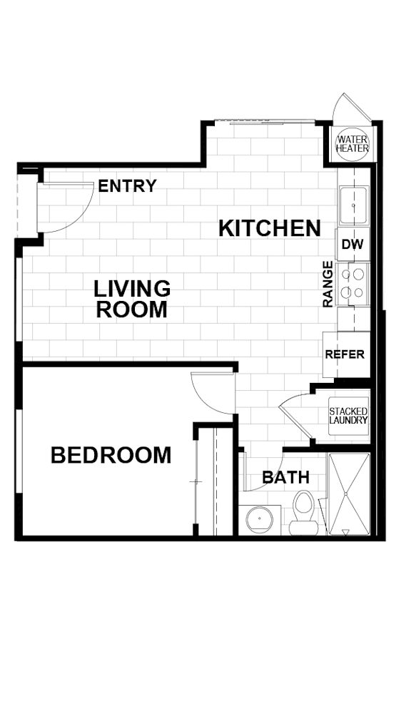 Floor Plan  1Bed  Floor Plan at Montessa Apartments, Vacaville, California