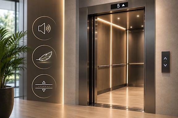An elevator with a control panel and a plant in front of it.