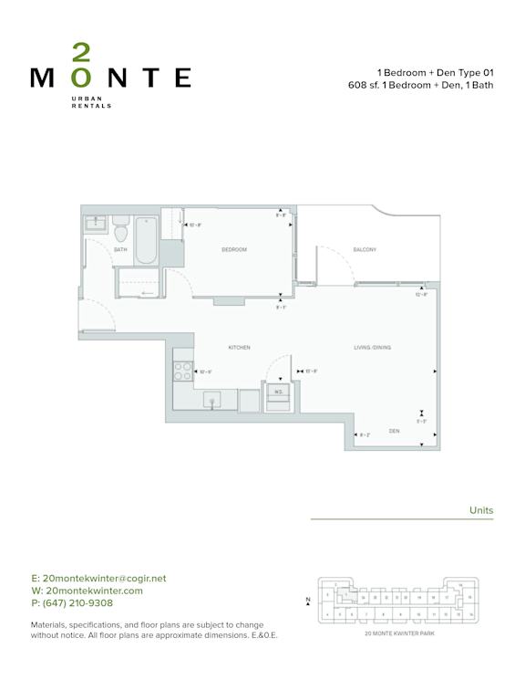 A floor plan for a 20-story urban rental building.