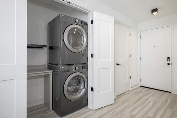 Full-size, in-suite washers and dryers