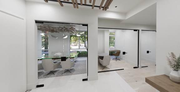 Zoom rooms, conference room and rentable executive suites