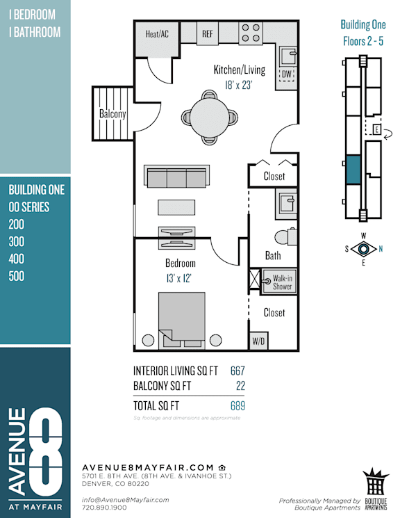 A floor plan for a building with a balcony and a bathroom.