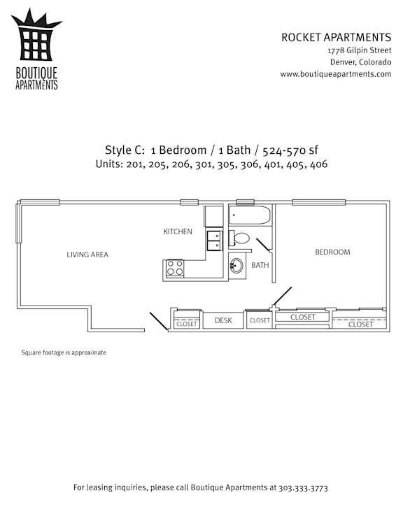 A drawing of a floor plan for a bedroom apartment.