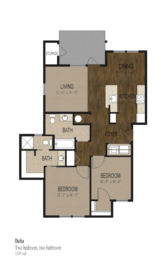 2 BED 2 BATH A 2 BED 2 BATH A at Riverplace Apartment Homes, Independence, OR