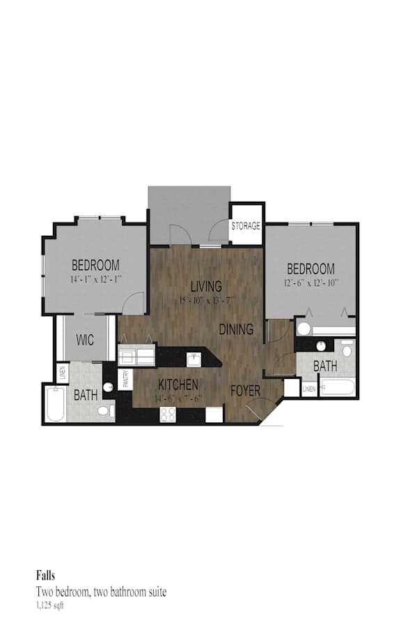 2 BED 2 BATH C 2 BED 2 BATH C at Riverplace Apartment Homes, Independence, Oregon
