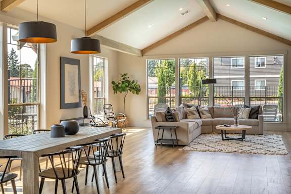 Modern Living Area at St Helens Place Apartment Homes, Oregon, 97051