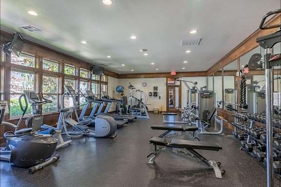 Well-equipped gym at Stoneplace Apartment Homes, Molalla, 97038