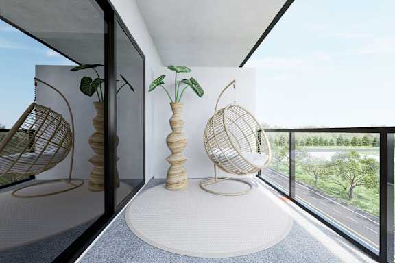 Private Apartment Balcony at Damask, Windsor, ON, N8S 3N4
