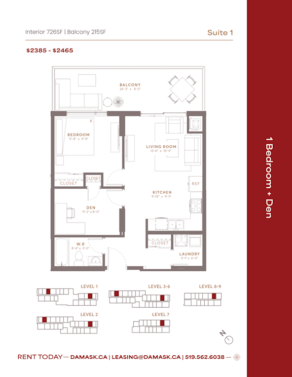 Suite 01 Suite 01 at Damask, Ontario