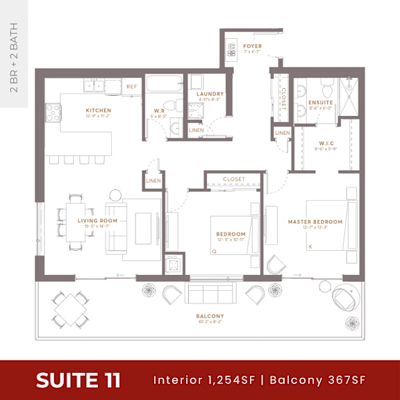 Suite 11 Floorplan at Damask, Windsor, Ontario