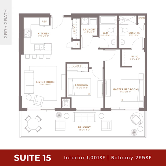 Suite 15 Floorplan at Damask, Windsor, ON, Ontario  , N8S 3N4