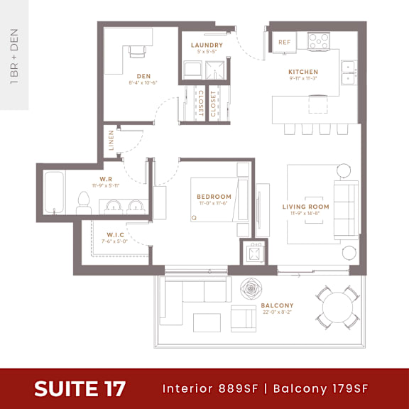 Suite 17 Floorplan at Damask, Windsor, ON