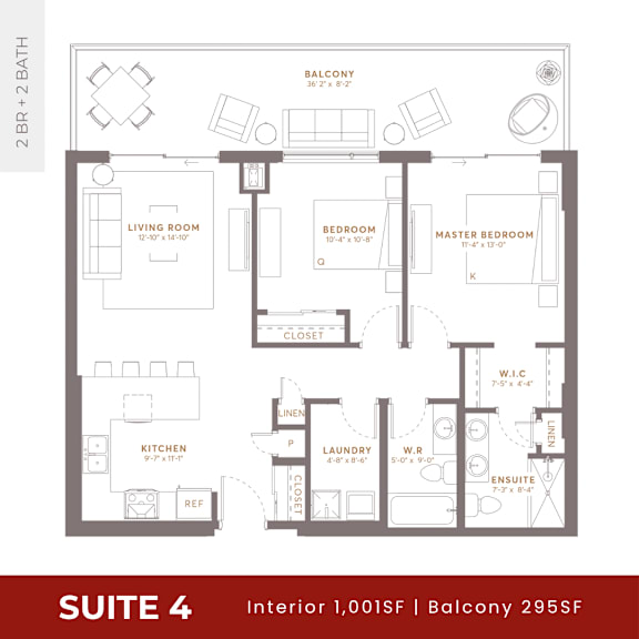 Suite 4 Floorplan at Damask, Windsor, ON, N8S 3N4